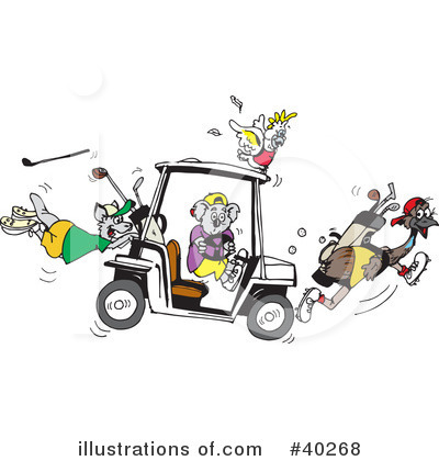 Golf Cart Clipart #40268 by Dennis Holmes Designs