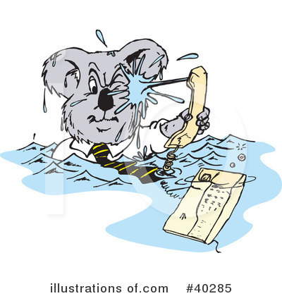 Royalty-Free (RF) Koala Clipart Illustration by Dennis Holmes Designs - Stock Sample #40285