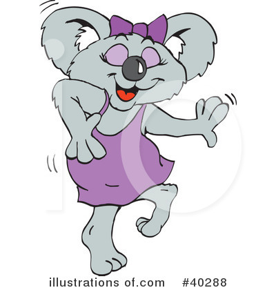 Royalty-Free (RF) Koala Clipart Illustration by Dennis Holmes Designs - Stock Sample #40288