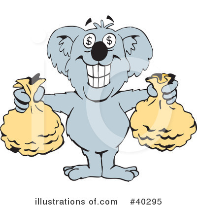 Royalty-Free (RF) Koala Clipart Illustration by Dennis Holmes Designs - Stock Sample #40295