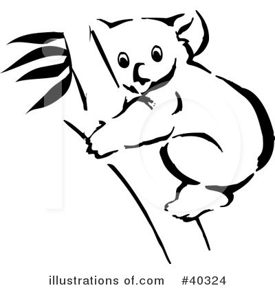 Royalty-Free (RF) Koala Clipart Illustration by Dennis Holmes Designs - Stock Sample #40324