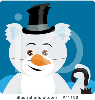 Snowman Clipart #41180 by Dennis Holmes Designs