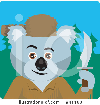Royalty-Free (RF) Koala Clipart Illustration by Dennis Holmes Designs - Stock Sample #41188