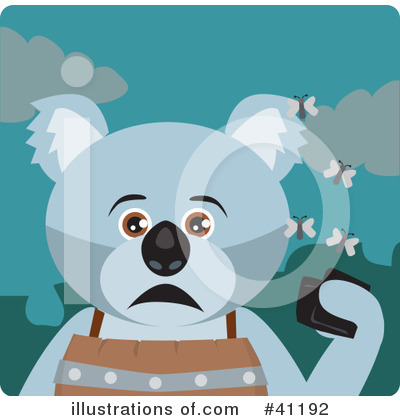 Royalty-Free (RF) Koala Clipart Illustration by Dennis Holmes Designs - Stock Sample #41192