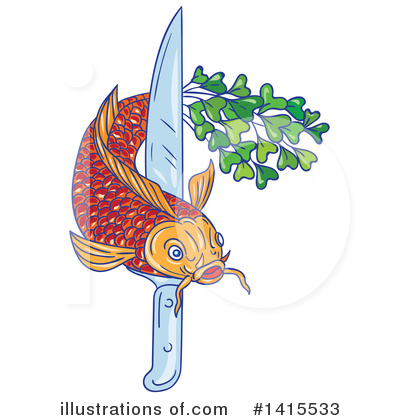Koi Fish Clipart #1415533 by patrimonio