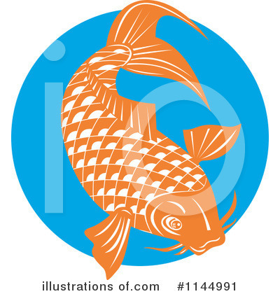 Royalty-Free (RF) Koi Fish Clipart Illustration by patrimonio - Stock Sample #1144991