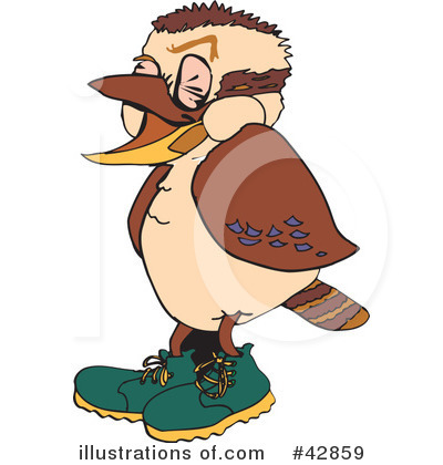 Royalty-Free (RF) Kookaburra Clipart Illustration by Dennis Holmes Designs - Stock Sample #42859
