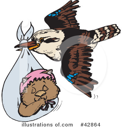 Kookaburras Clipart #42864 by Dennis Holmes Designs