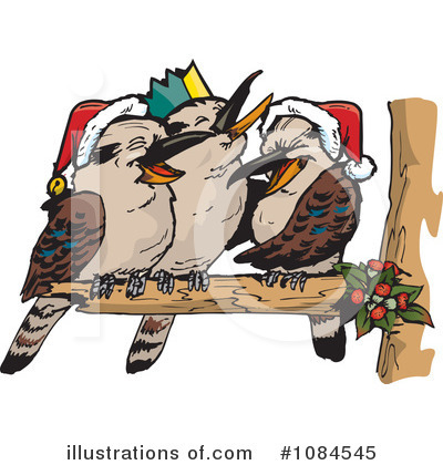 Royalty-Free (RF) Kookaburras Clipart Illustration by Dennis Holmes Designs - Stock Sample #1084545
