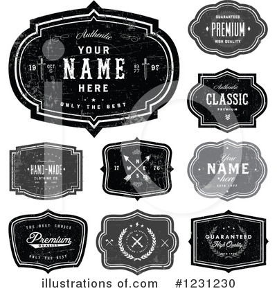 Royalty-Free (RF) Label Clipart Illustration by BestVector - Stock Sample #1231230