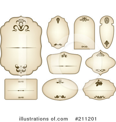 Royalty-Free (RF) Labels Clipart Illustration by Eugene - Stock Sample #211201