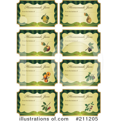 Royalty-Free (RF) Labels Clipart Illustration by Eugene - Stock Sample #211205