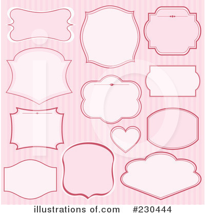 Royalty-Free (RF) Labels Clipart Illustration by Pushkin - Stock Sample #230444