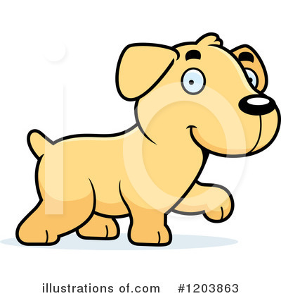 Yellow Lab Clipart #1203863 by Cory Thoman