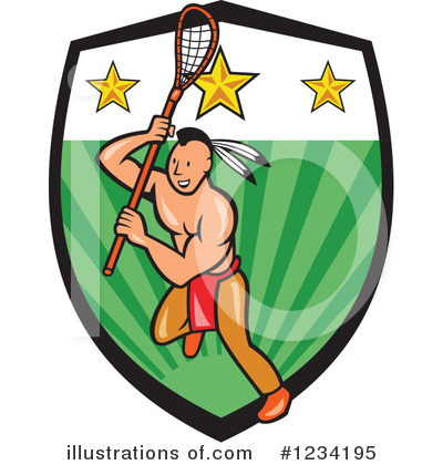 Royalty-Free (RF) Lacrosse Clipart Illustration by patrimonio - Stock Sample #1234195