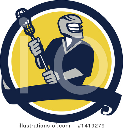 Royalty-Free (RF) Lacrosse Clipart Illustration by patrimonio - Stock Sample #1419279