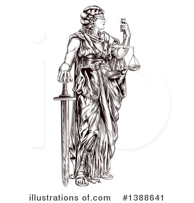 Royalty-Free (RF) Lady Justice Clipart Illustration by AtStockIllustration - Stock Sample #1388641