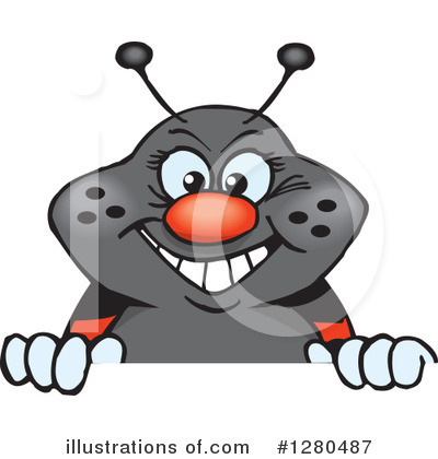 Royalty-Free (RF) Ladybug Clipart Illustration by Dennis Holmes Designs - Stock Sample #1280487