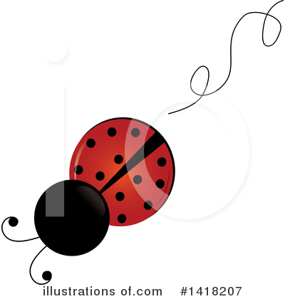 Royalty-Free (RF) Ladybug Clipart Illustration by Pams Clipart - Stock Sample #1418207