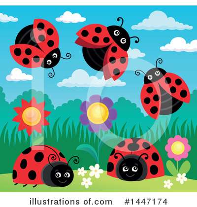 Royalty-Free (RF) Ladybug Clipart Illustration by visekart - Stock Sample #1447174