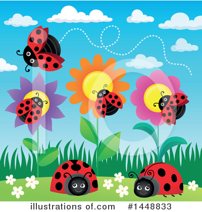 Royalty-Free (RF) Ladybug Clipart Illustration by visekart - Stock Sample #1448833