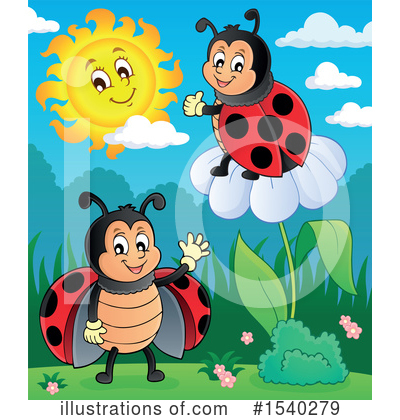 Royalty-Free (RF) Ladybug Clipart Illustration by visekart - Stock Sample #1540279