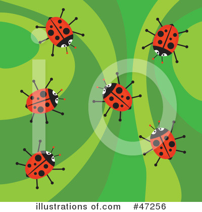 Royalty-Free (RF) Ladybugs Clipart Illustration by Prawny - Stock Sample #47256