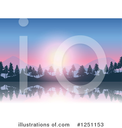 Royalty-Free (RF) Lake Clipart Illustration by KJ Pargeter - Stock Sample #1251153