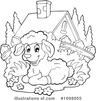 Royalty-Free (RF) Lamb Clipart Illustration by visekart - Stock Sample #1098055