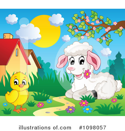 Royalty-Free (RF) Lamb Clipart Illustration by visekart - Stock Sample #1098057
