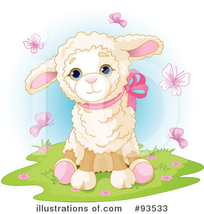 Royalty-Free (RF) Lamb Clipart Illustration by Pushkin - Stock Sample #93533