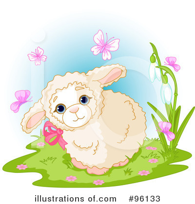 Royalty-Free (RF) Lamb Clipart Illustration by Pushkin - Stock Sample #96133