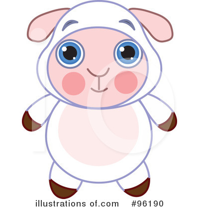 Royalty-Free (RF) Lamb Clipart Illustration by Pushkin - Stock Sample #96190