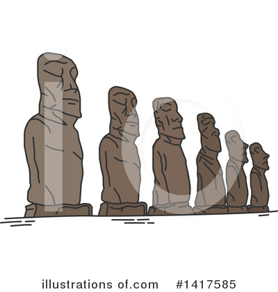 Moai Clipart #1417585 by Vector Tradition SM