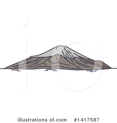 Mount Fuji Clipart #1417587 by Vector Tradition SM