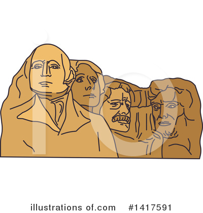 Mt Rushmore Clipart #1417591 by Vector Tradition SM
