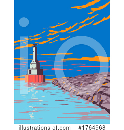 Lighthouse Clipart #1764968 by patrimonio