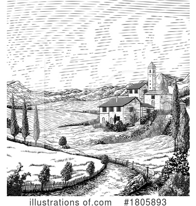 Vineyard Clipart #1805893 by AtStockIllustration