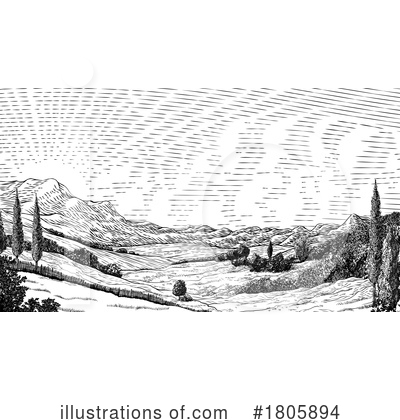 Cypress Clipart #1805894 by AtStockIllustration