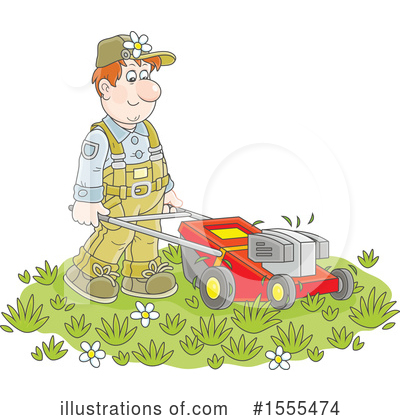 Lawn Mower Clipart #1555474 by Alex Bannykh