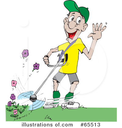 Weedeater Clipart #65513 by Dennis Holmes Designs