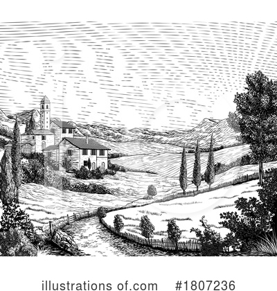 Vineyard Clipart #1807236 by AtStockIllustration