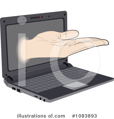 Royalty-Free (RF) Laptop Clipart Illustration by Andrei Marincas - Stock Sample #1083893