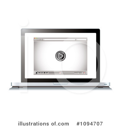 Royalty-Free (RF) Laptop Clipart Illustration by michaeltravers - Stock Sample #1094707