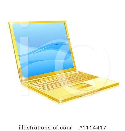 Royalty-Free (RF) Laptop Clipart Illustration by AtStockIllustration - Stock Sample #1114417