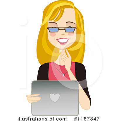 Royalty-Free (RF) Laptop Clipart Illustration by peachidesigns - Stock Sample #1167847
