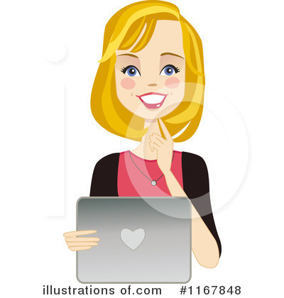 Royalty-Free (RF) Laptop Clipart Illustration by peachidesigns - Stock Sample #1167848