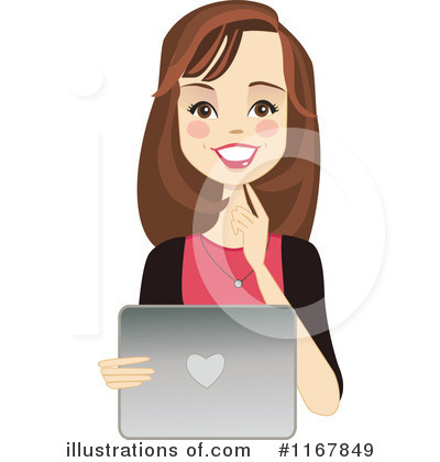 Royalty-Free (RF) Laptop Clipart Illustration by peachidesigns - Stock Sample #1167849