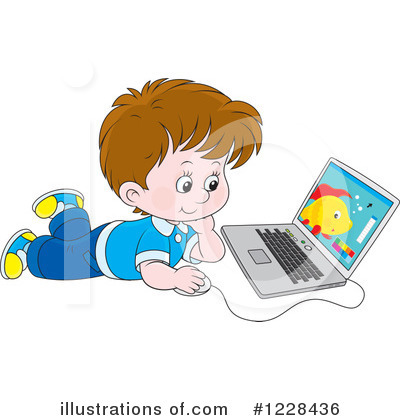 Royalty-Free (RF) Laptop Clipart Illustration by Alex Bannykh - Stock Sample #1228436
