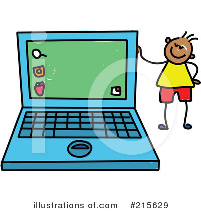 Royalty-Free (RF) Laptop Clipart Illustration by Prawny - Stock Sample #215629